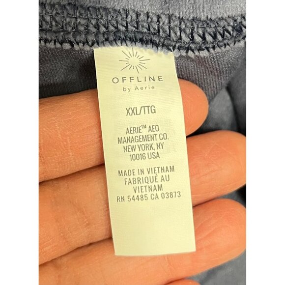 Aerie Offline Velour blue After Party Jogger 90s Y2K sz XXL - Picture 9 of 11